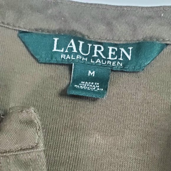 Lauren by Ralph Lauren Army Green Safari Shirt Size M - Picture 1 of 8